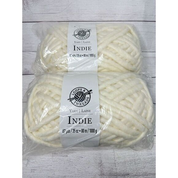 No Brand Other - loops & threads thick yarn Indie 87 yards super bulky trendy chunky blankets